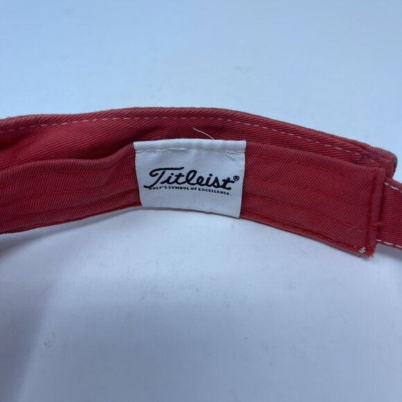 Titleist Pro V1 Red Adjustable Embroidered Golf Visor Cap Hat - Picture 8 of 12